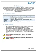 Preview for 12 page of DARAY MAG700 Range User Manual & Installation Manual