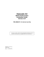 Preview for 1 page of Dataradio G3 Installation Manual