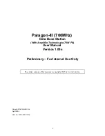 Dataradio Paragon-III User Manual preview