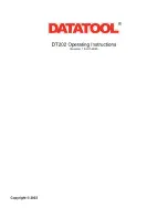 Предварительный просмотр 1 страницы Datatool DT202 Operating Instructions Manual