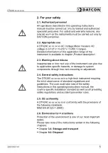 Preview for 5 page of Datcon DT4240 Series Operating Instructions Manual