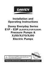 Предварительный просмотр 1 страницы Davey E1P Series Installation And Operating Instructions Manual