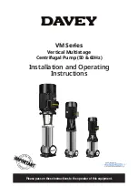 Davey VM Series Installation And Operating Instructions Manual preview
