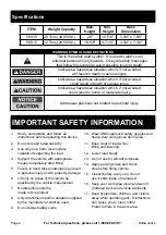 Предварительный просмотр 2 страницы Daytona 58835 Owner'S Manual & Safety Instructions