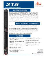 dbx 215 Specification Sheet preview