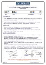 DC DC035 Operating And Maintenance Instructions предпросмотр