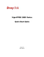 Draytek VigorIPPBX 2820 Series Quick Start Manual preview