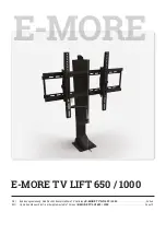 Предварительный просмотр 1 страницы E-MORE TV Lift 650 Operation Manual