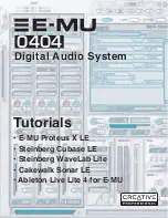 Preview for 1 page of E-Mu 404 Tutorials Manual
