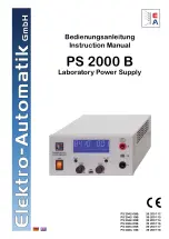 Предварительный просмотр 1 страницы EA-ELEKTRO-AUTOMATIK PS 2042-06B Instruction Manual