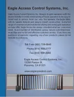 Preview for 26 page of Eagle Access Control Systems Eagle-2000 series Installation Instructions Manual