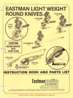 EASTMAN BBR Instruction Book And Parts List preview