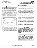 Preview for 2 page of Eaton Cutler-Hammer ATC-300 Instruction Booklet