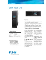 Eaton Powerware 9135 Manual preview