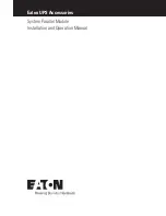 Eaton SPM Series Installation And Operation Manual preview