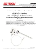 Ebtron ELF/D Series Installation, Operation And Maintenance Manual предпросмотр