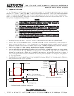 Предварительный просмотр 6 страницы Ebtron ELF/D Series Installation, Operation And Maintenance Manual