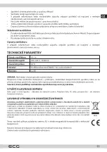 Preview for 11 page of ECG FS 410 Instruction Manual