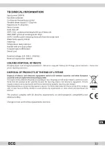 Предварительный просмотр 33 страницы ECG NZ 260 Operating Manual