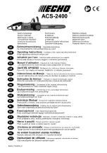 Echo ACS-2400 Operating Instructions Manual preview