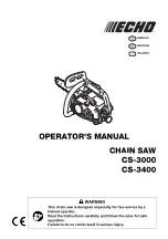 Предварительный просмотр 1 страницы Echo CS-3000 Operator'S Manual