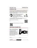 Preview for 3 page of Echo DHCS-2800 Operator'S Manual