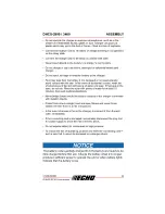 Preview for 19 page of Echo DHCS-2800 Operator'S Manual