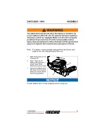 Preview for 21 page of Echo DHCS-2800 Operator'S Manual