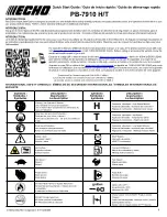 Предварительный просмотр 1 страницы Echo PB-7910 H/T Quick Start Manual