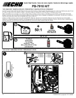 Предварительный просмотр 10 страницы Echo PB-7910 H/T Quick Start Manual