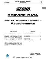 Предварительный просмотр 1 страницы Echo Pro Attachment Series Service Data