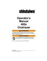 Echo shindaiwa 402s Operator'S Manual preview