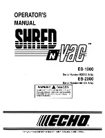 Предварительный просмотр 1 страницы Echo SHRED-N-VAC ES-1000 Operator'S Manual