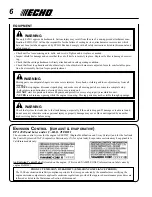 Preview for 6 page of Echo SRM-225i Operator'S Manual