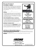 Preview for 40 page of Echo SRM-225SB Operator'S Manual