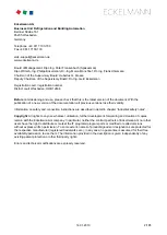 Preview for 2 page of ECKELMANN VS 3015 C Operating	 Instruction