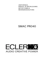 Preview for 1 page of Ecleree SMAC PRO40 User Manual