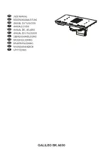 FABER S.p.A. GALILEO BK A830 User Manual предпросмотр