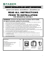 Faber MUDAMPER6 Product Installation And Safety Instructions preview