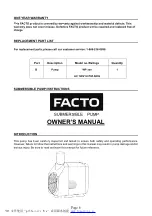 Предварительный просмотр 6 страницы FACTO LILY User Manual