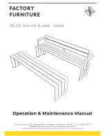 Preview for 1 page of Factory Furniture BLOC Operation & Maintenance Manual