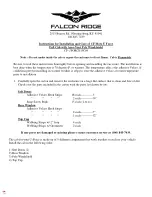 FALCON RIDGE CF-UFORCE-FC04 Instructions For Installation And Care preview