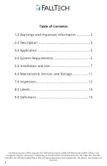 Preview for 2 page of Falltech DuraTech 7227C User Instruction Manual