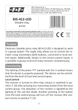 F&F BIS-412-LED Manual preview
