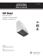 Fantech RVF 4XL Installation Manual preview