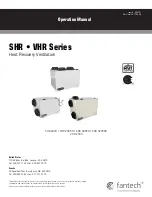 Fantech VHR Series Operation Manual preview