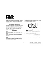 Preview for 3 page of FAR AV-50 Owner'S Manual