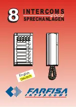 FARFISA INTERCOMS Project Series Technical Manual preview