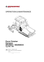 Fayat Group Dynapac SD2500C Operation & Maintenance Manual предпросмотр