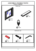 Preview for 2 page of feather&black Verona Assembly Manual